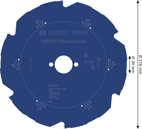BoschEXPERT 纤维水泥圆锯片 216 毫米。